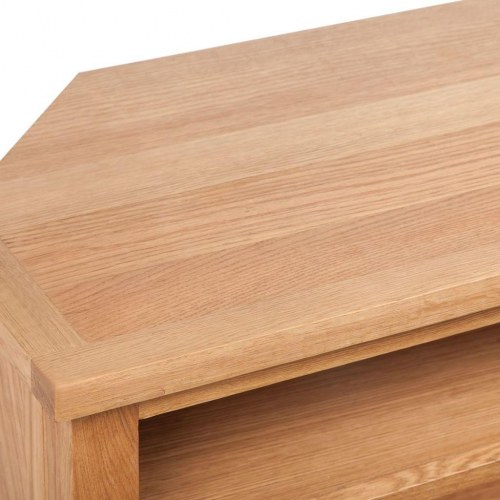 Tv-bord med skuffe 88×42×46 cm i massivt egetræ - brun