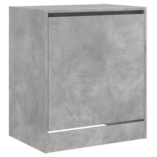 Skoreol med 3 vippeskuffer - betongrå, 60 x 42 x 69 cm