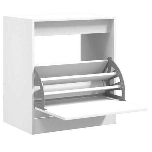 Skoreol med 3 vippeskuffer 60 x 42 x 69 cm - hvid