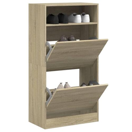 Skoreol 60x34x116 cm konstrueret træ sonoma-eg