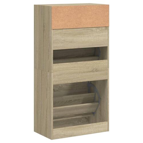 Skoreol 60x34x116 cm konstrueret træ sonoma-eg