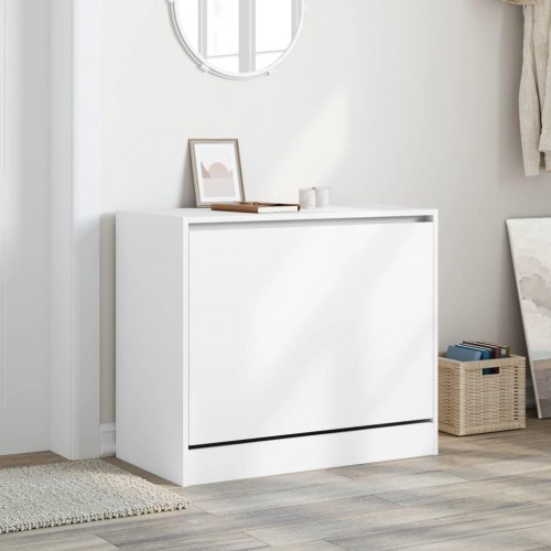Skoskab med 3 vippeskuffer - hvid, 80 x 42 x 69 cm