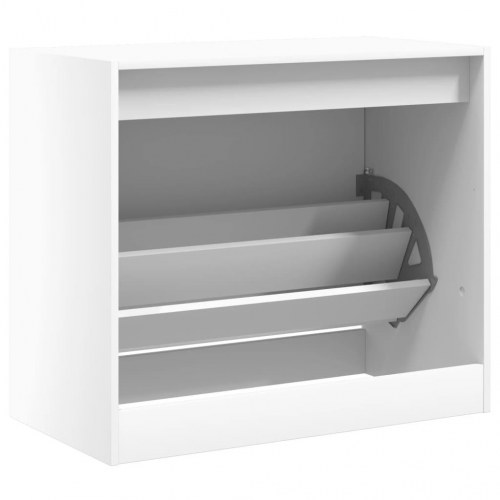 Skoskab med 3 vippeskuffer - hvid, 80 x 42 x 69 cm