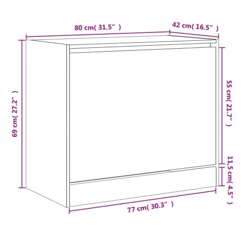Skoreol 80 x 42 x 69 cm - sonoma-eg