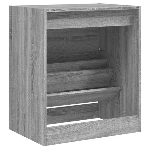 Skoreol 60 x 42 x 69 cm i konstrueret træ - grå sonoma-eg