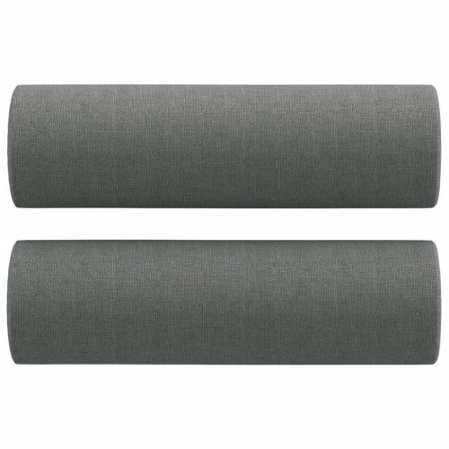 2-personers sofa med pyntepuder 140 cm - stof, mørkegrå