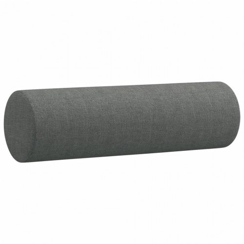 2-personers sofa med pyntepuder 140 cm - stof, mørkegrå