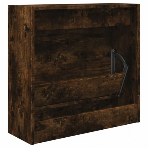 Skoreol 60x21x57 cm konstrueret træ røget egetræsfarvet