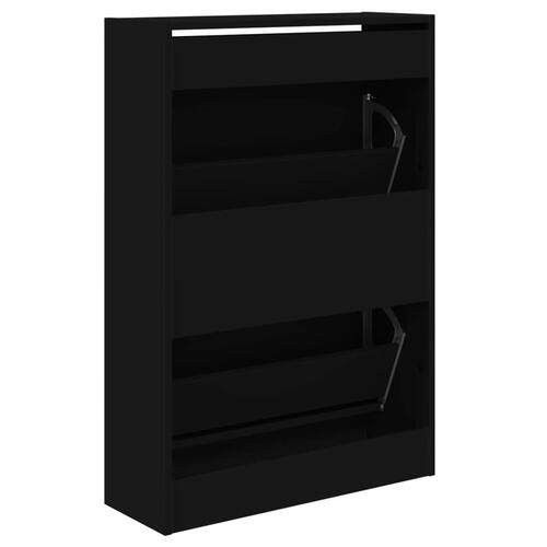 Skoreol 60x21x87,5 cm konstrueret træ sort