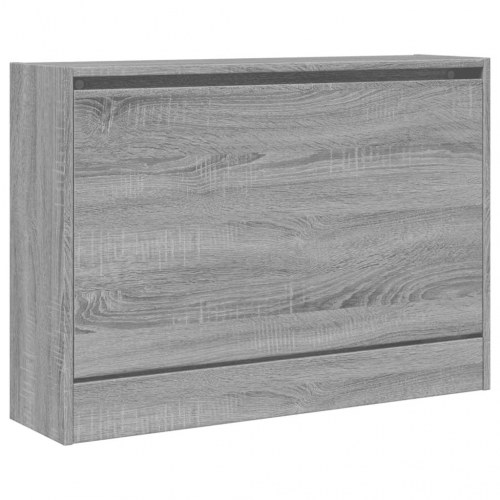 Skoskab med vippeskuffe 80 x 21 x 57 cm - grå sonoma-eg