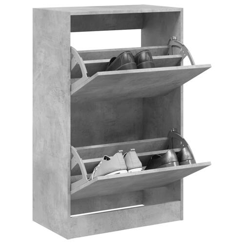 Skoreol 60x34x96,5 cm konstrueret træ betongrå