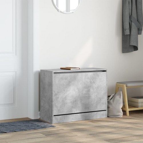 Skoreol med vippeskuffe 80 x 34 x 63 cm - betongrå