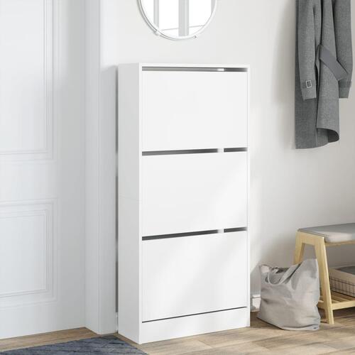 Skoreol 60x21x125,5 cm konstrueret træ hvid
