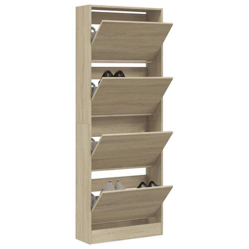 Skoreol 60x21x163,5 cm konstrueret træ sonoma-eg