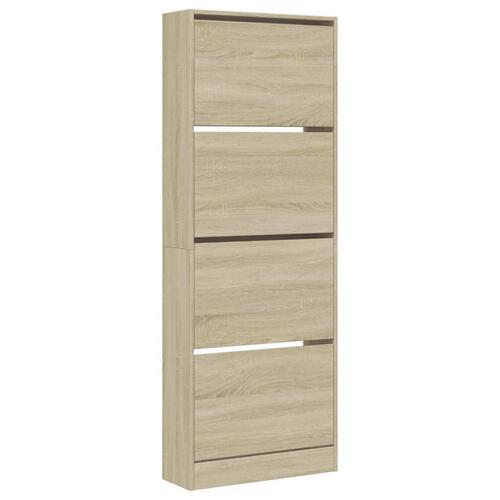 Skoreol 60x21x163,5 cm konstrueret træ sonoma-eg