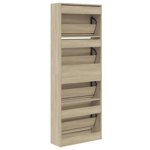 Skoreol 60x21x163,5 cm konstrueret træ sonoma-eg