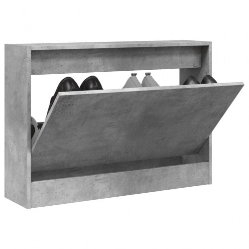 Skoskab med vippeskuffe 80 x 21 x 57 cm - betongrå