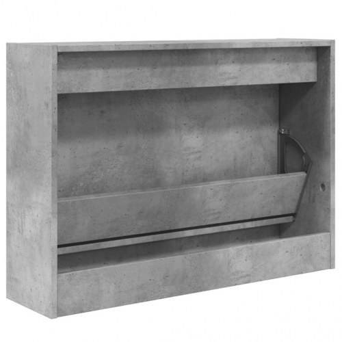 Skoskab med vippeskuffe 80 x 21 x 57 cm - betongrå