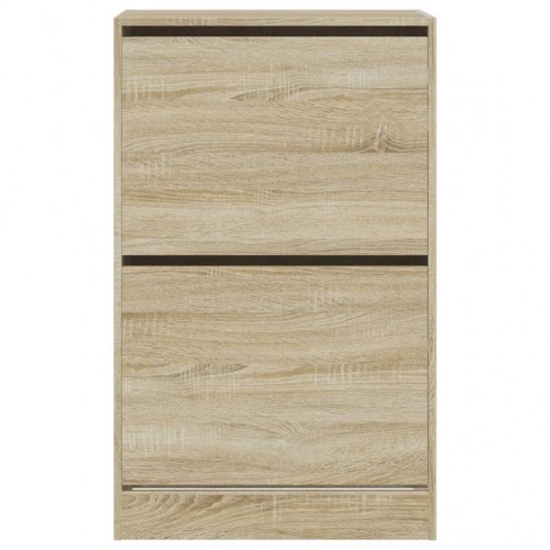 Skoskab med 2 vippeskuffer - sonoma-eg, 60 x 34 x 96,5 cm