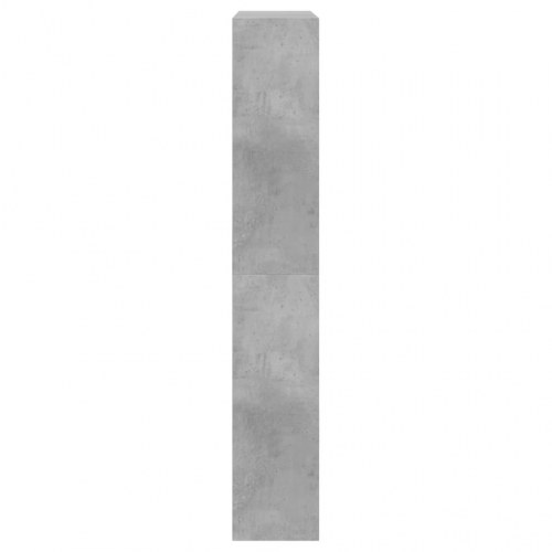 Skoskab med 3 vippeskuffer - betongrå, 80 x 21 x 125,5 cm
