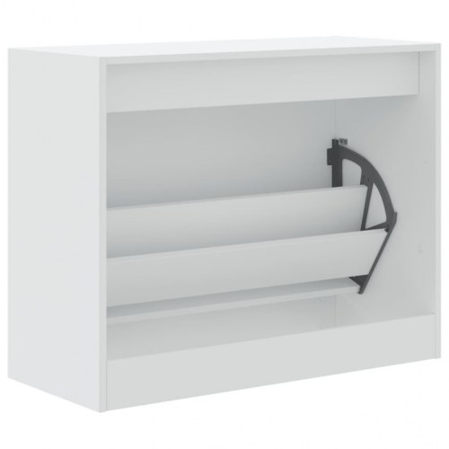 Skoreol med vippeskuffe 80 x 34 x 63 cm - hvid