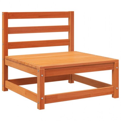 Hjørnemodul til havesofa uden armlæn 70×70×67 cm - massivt fyrretræ, brun