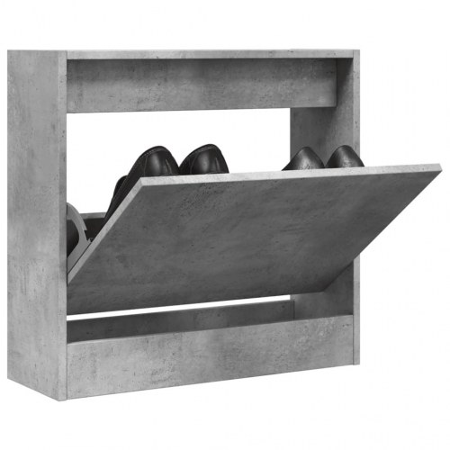 Skoreol med vippeskuffe 60 x 21 x 57 cm - betongrå