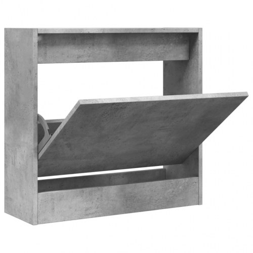 Skoreol med vippeskuffe 60 x 21 x 57 cm - betongrå