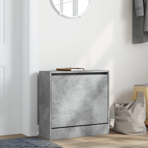 Skoreol med vippeskuffe 60 x 21 x 57 cm - betongrå