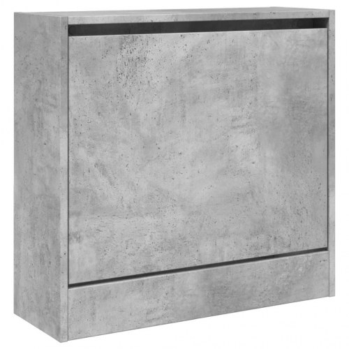 Skoreol med vippeskuffe 60 x 21 x 57 cm - betongrå