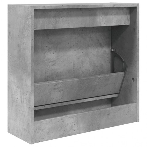 Skoreol med vippeskuffe 60 x 21 x 57 cm - betongrå
