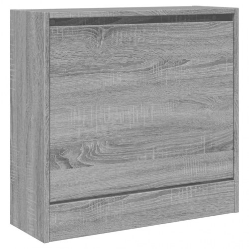Skoskab med vippeskuffe 60 x 21 x 57 cm - grå sonoma-eg