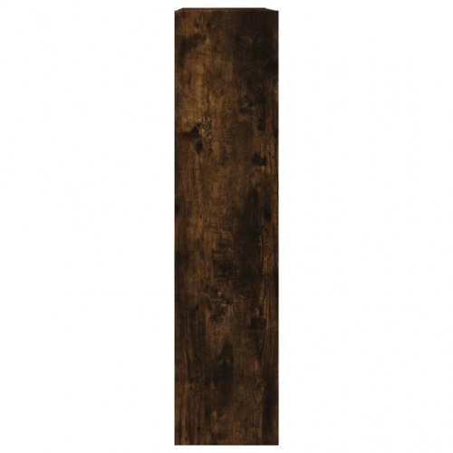 Skoskab med 2 vippeskuffer - røget egetræ, 80 x 21 x 87,5 cm