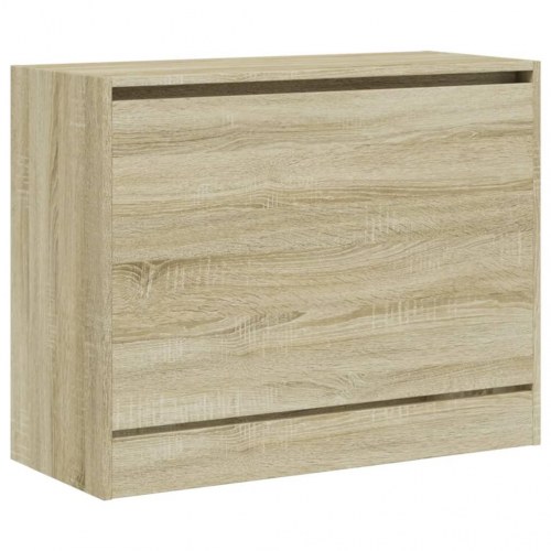 Skoskab med vippeskuffe 80 x 34 x 63 cm - sonoma-eg