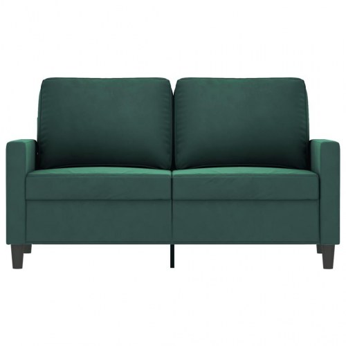 2-personers sofa 120 cm fløjl mørkegrøn