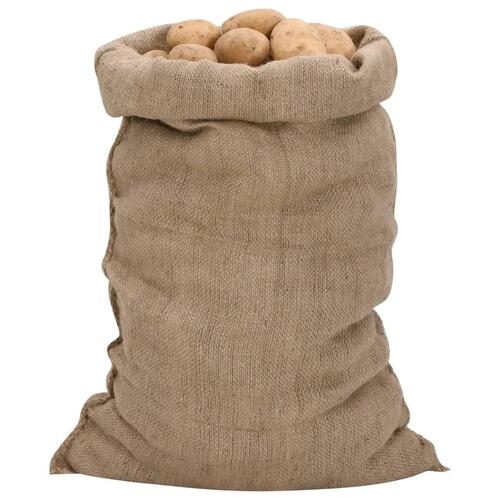 Jutesække 10 stk. 60x105 cm 100 % jute 340 g/m2