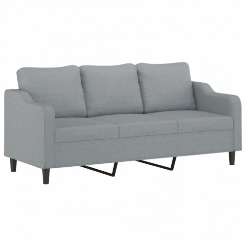 Sofasæt i stof - 2- og 3-personers med hynder, lysegrå