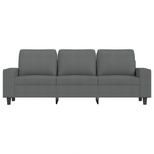 3-personers sofa i stof - mørkegrå, sædebredde 180 cm