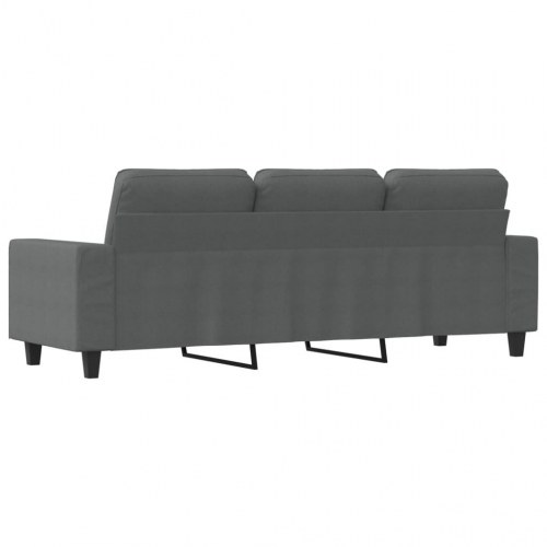 3-personers sofa i stof - mørkegrå, sædebredde 180 cm