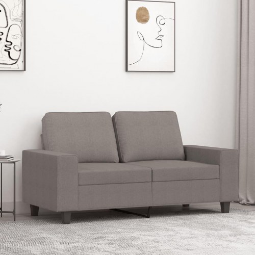 2-personers sofa i stof - gråbrun