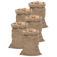 Jutesække 5 stk. 60x105 cm 100 % jute 340 g/m2