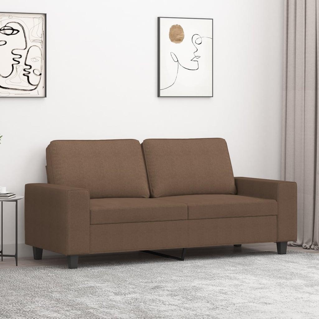 2-personers sofa 140 cm stof brun billede