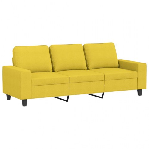 3-personers sofa i stof - lysegul, sædebredde 180 cm
