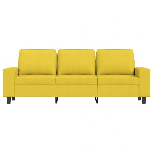 3-personers sofa i stof - lysegul, sædebredde 180 cm
