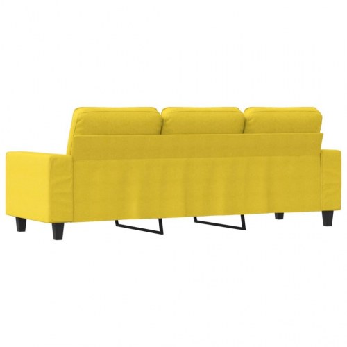 3-personers sofa i stof - lysegul, sædebredde 180 cm