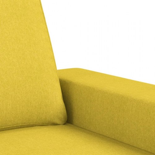 3-personers sofa i stof - lysegul, sædebredde 180 cm