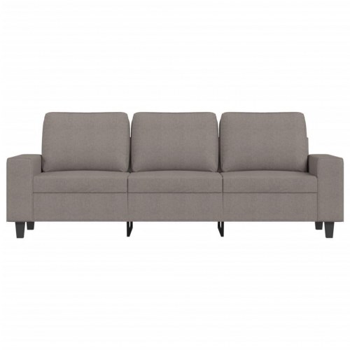 3-personers sofa i stof - gråbrun, sædebredde 180 cm