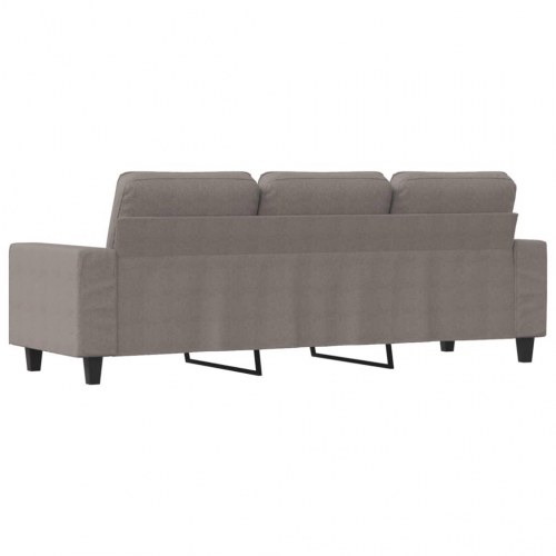 3-personers sofa i stof - gråbrun, sædebredde 180 cm