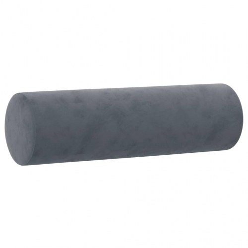 Sofasæt i velour, 2 dele med puder - mørkegrå