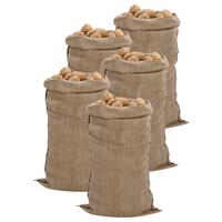 Jutesække 5 stk. 65x135 cm 100 % jute 340 g/m2